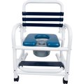 Mor-Medical International Mor Medical International Deluxe Shower Commode Chair, Slideout Footrest, 385 lb. Capacity DNE-385-3TWL-SF